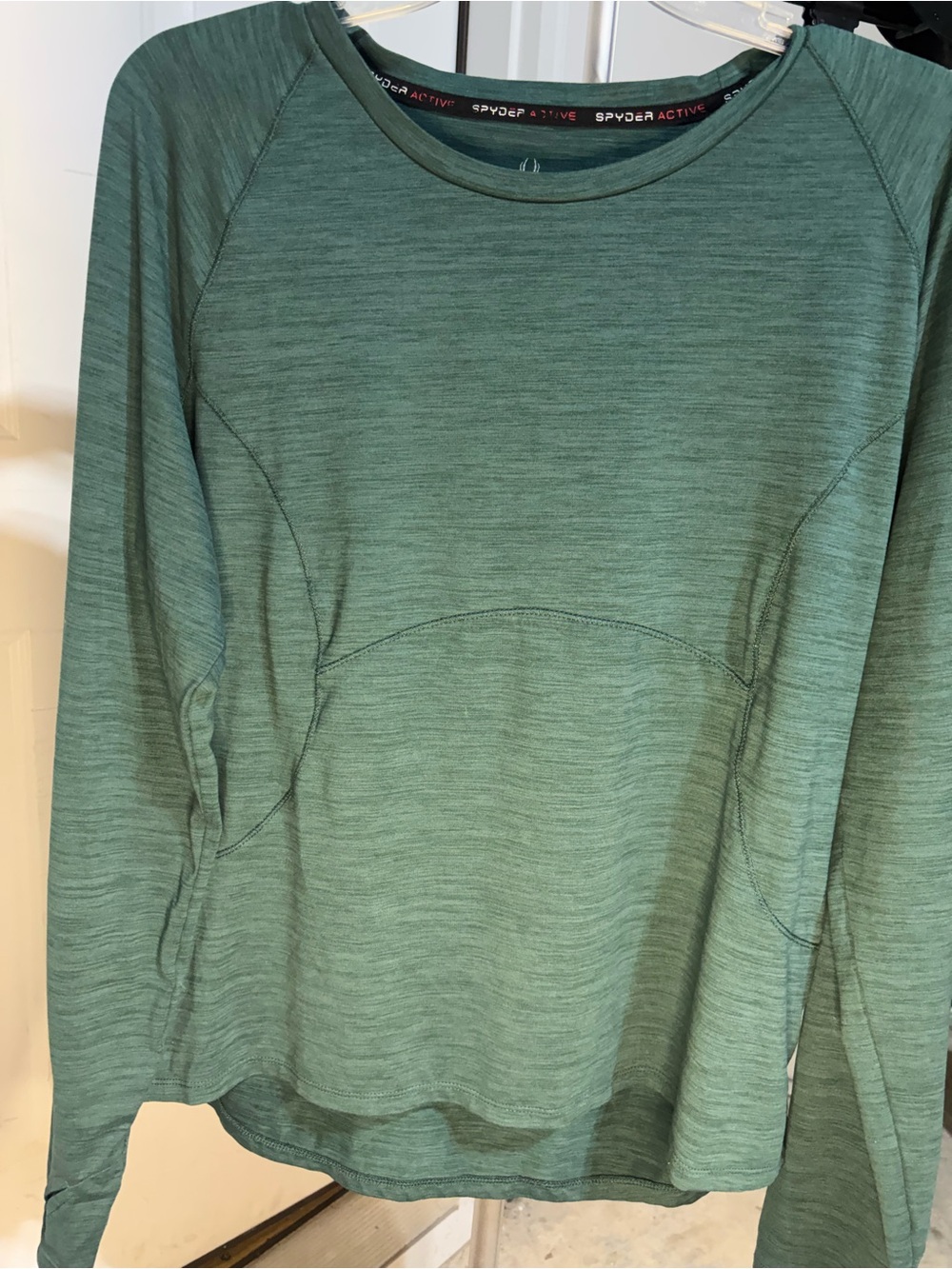 Spyder Active Men’s XL Green Heather Performance Long Sleeve Athletic Shirt
